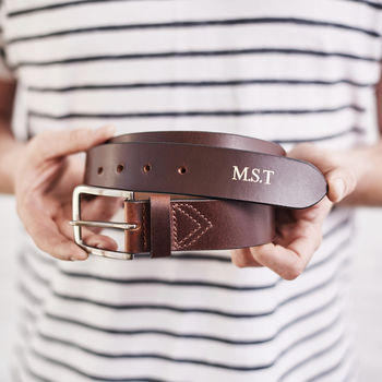 Best Man Personalised Leather Belt, 2 of 7