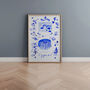 Scenes Of Cyprus Blue Tile Inspired Travel Print, thumbnail 2 of 12