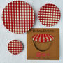 Set Of Three Gingham Cotton Bowl Overs Bowl Covers, thumbnail 3 of 6