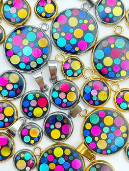 Disco Charm Hoop Earrings In Micro, Mini Or Small Size, 4 of 11