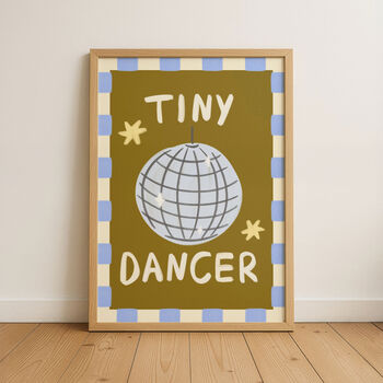 Tiny Dancer Discoball Kids Nursery Print, 3 of 6