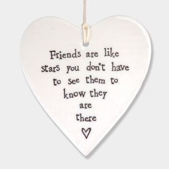 Friends Are Like Stars Heart Hanger From East Of India, 2 of 4