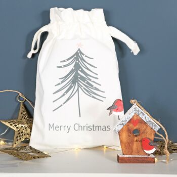 Christmas Tree Personalised Organic Cotton Bag, 2 of 2