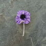 Poppy Purple Flower Brooch, thumbnail 1 of 3