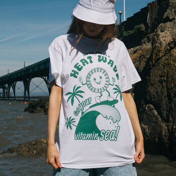 Heat Wave Women's Slogan T Shirt With Sun Graphic, 2 of 4