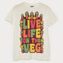 Live Life On The Veg Men's Slogan T Shirt, thumbnail 1 of 3
