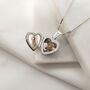 Sterling Silver Paw Print Heart Locket Necklace, thumbnail 3 of 8