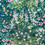 Cottage Garden Teal Water Resistant Outdoor Tablecloth, thumbnail 5 of 6