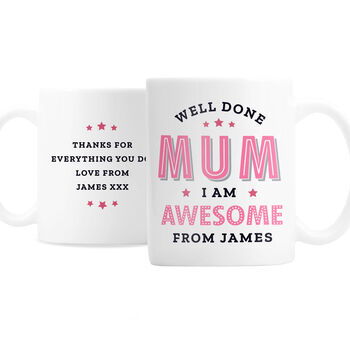 Personalised Well Done Mum Mug Fun Mother’s Day Gift, 4 of 4