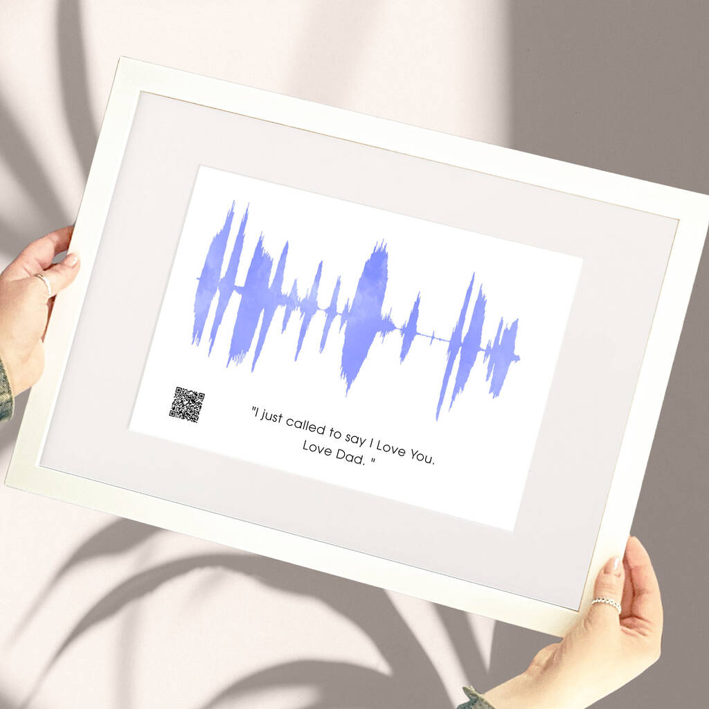 Listen To Your Recorded Message Sound Wave Print, 1 of 6