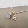 18k Gold Vermeil Plated Initial And Birthstone Necklace, thumbnail 7 of 10