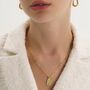 Chunky 14 K Gold Paper Clip Necklace, thumbnail 1 of 12