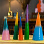 Set Of Three Two Tone Candles, thumbnail 2 of 4