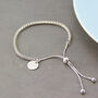 Personalised Sterling Silver Rope Slide Bracelet, thumbnail 2 of 8