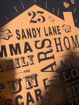 19th Personalised Bronze Anniversary Home Print, 3 of 4