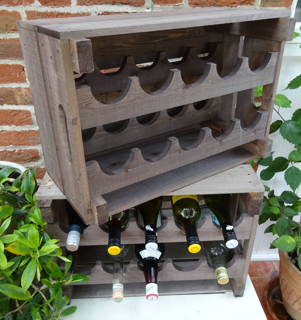 Wooden Wine Rack Crate Large, 1 of 3