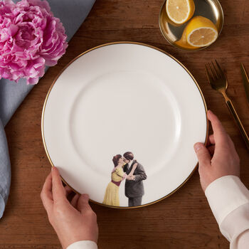 Kissing Couple Bone China Plate, 3 of 5