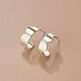 Chunky Scalloped Hoop Earrings, thumbnail 4 of 9