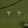 Lunar Moth Sterling Silver Stud Earrings With Oxidised Finish, thumbnail 1 of 12