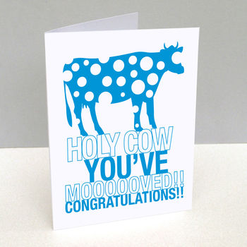 Holy Cow You've Moooved Moving Card, 3 of 4