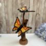 Handcrafted Monarch Butterfly Wooden Sculpture Ornament, thumbnail 5 of 11