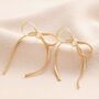 Bow Snake Chain Statement Stud Earrings, thumbnail 3 of 6