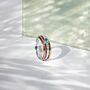 Maharani Turquoise Topaz Mixed Metal Spinning Ring, thumbnail 4 of 10