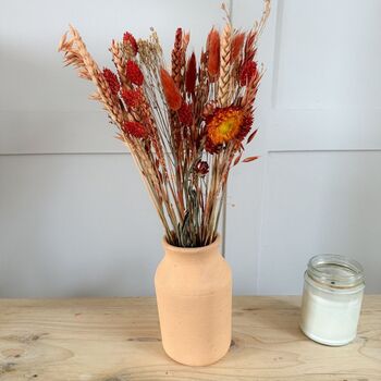 Burnt Orange Dried Flower Arrangement, 3 of 6