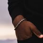 Steel Silver Chunky Rope Bracelet Adjustable Chain, thumbnail 1 of 11