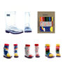 Squelch Transparent Wellies And Three Sock Set Sunshine, thumbnail 2 of 7
