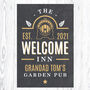Personalised Garden Bar Welcome Inn Metal Sign, thumbnail 4 of 4