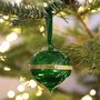 Green Glass Gold Secret Opening Bauble, thumbnail 1 of 3