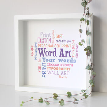 Personalised 90th Birthday Word Art Gift For Her, 10 of 11