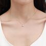 Sterling Silver Tiny Crescent Moon Pendant Necklace, thumbnail 5 of 11