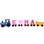 Personalised Kids Tractor Wooden Train Set, thumbnail 7 of 8
