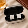 Personalised Classic Shaped Cufflinks With Engraved Gift Box, thumbnail 5 of 8