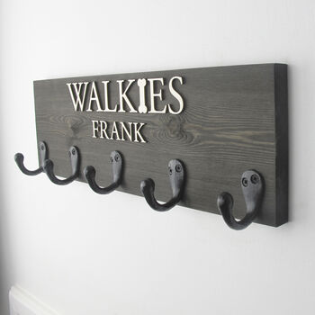 Personalised Walkie's And Names Dog Lead Holder, 8 of 12