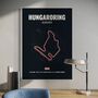 Hungaroring F1 Track Print Blue F1 Gift, Father's Day Gifts, thumbnail 1 of 2