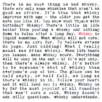 Whiskey / Whisky Quotes Print, 3 of 7