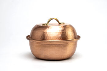 Solid Copper Mixing Bowl With Lid, Two Pieces, 2 of 9