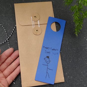 Child's Drawing Personalised Leather Bookmark, 2 of 8