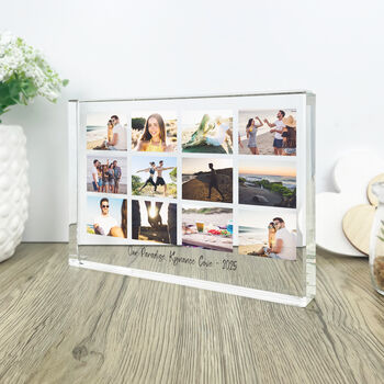 Personalised Freestanding Photo Giant Crystal Block 19.5cm Landscape, 3 of 5