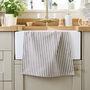 Grey Striped Cotton Kitchen Accessories, thumbnail 3 of 5