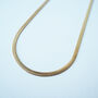 Gold Flat Snake Necklace – 18 K Gold Plated Waterproof Chain, thumbnail 2 of 8