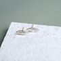 Sterling Silver Sharp Leaf Stud Earrings, thumbnail 4 of 8