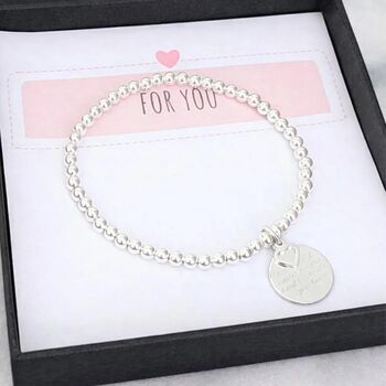 Sterling Silver True Friend Engraved Bracelet, 8 of 12