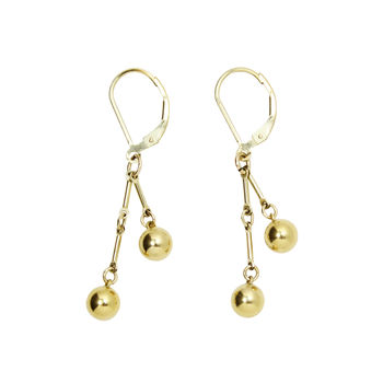 Dolly Gold Fill Dangle And Sphere Earrings, 2 of 3