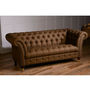 Harris Tweed Or Vintage Leather Chesterfield Sofa, thumbnail 2 of 12