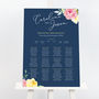 Caroline Navy Floral Wedding Table Plan, thumbnail 1 of 2