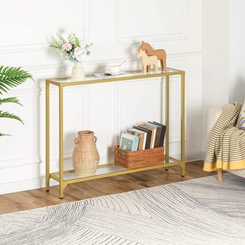 Console Table Tempered Glass Sofa Table Hallway Table, 2 of 9